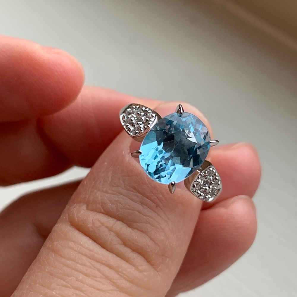 Genuine Blue Topaz Ring